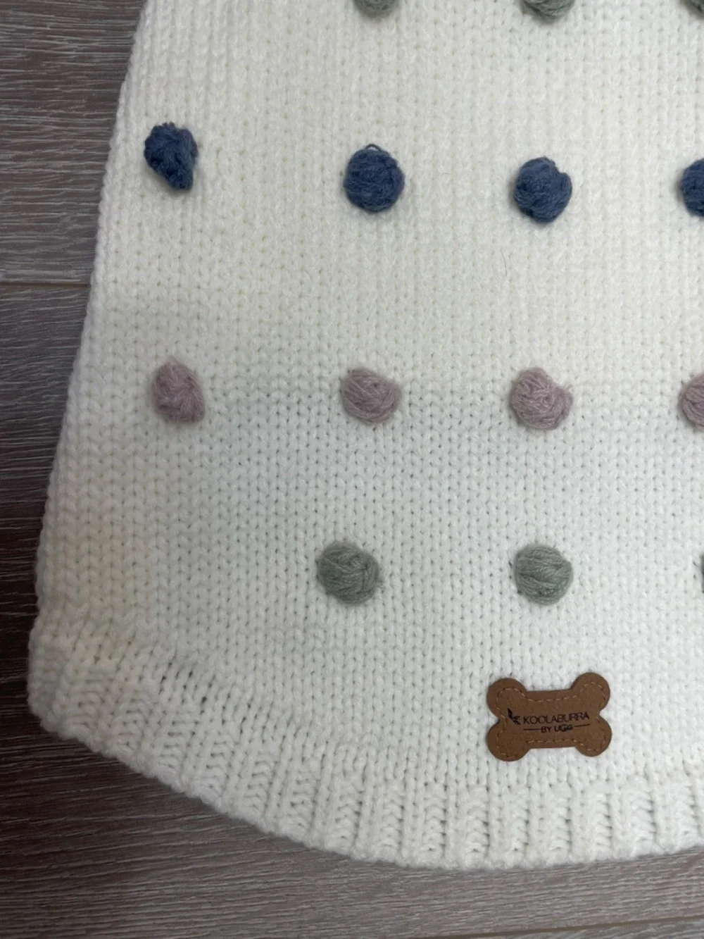 NWT Koolaburra By Ugg Lorena Pet Sweater for Dogs Multicolored Pom Poms Small